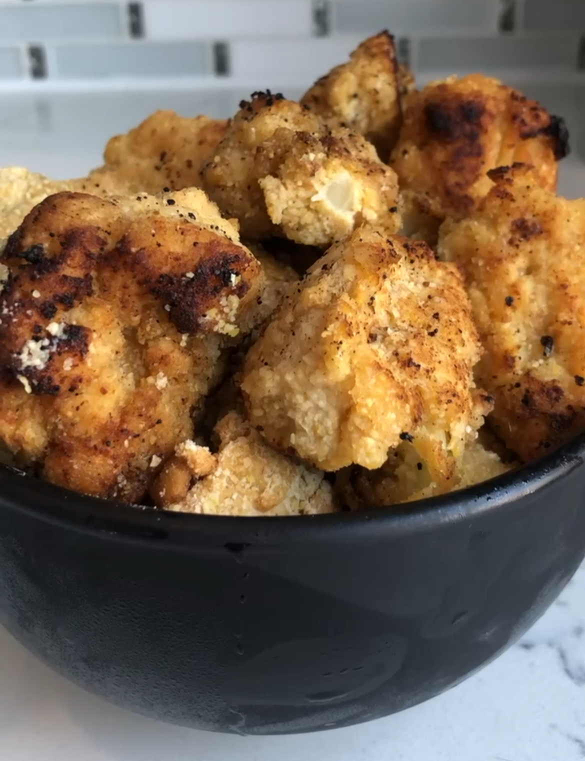 cauliflower nuggets presentation